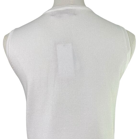 NWT $58 Philosophy White Knit Peekaboo Lace Detail Sleeveless Top Women’s Size S - Picture 8 of 11